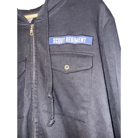 Attack On Titan Scout Full-Zip Hoodie Long Sleeve Ripple Junction Size 2X Wings - Picture 5 of 10